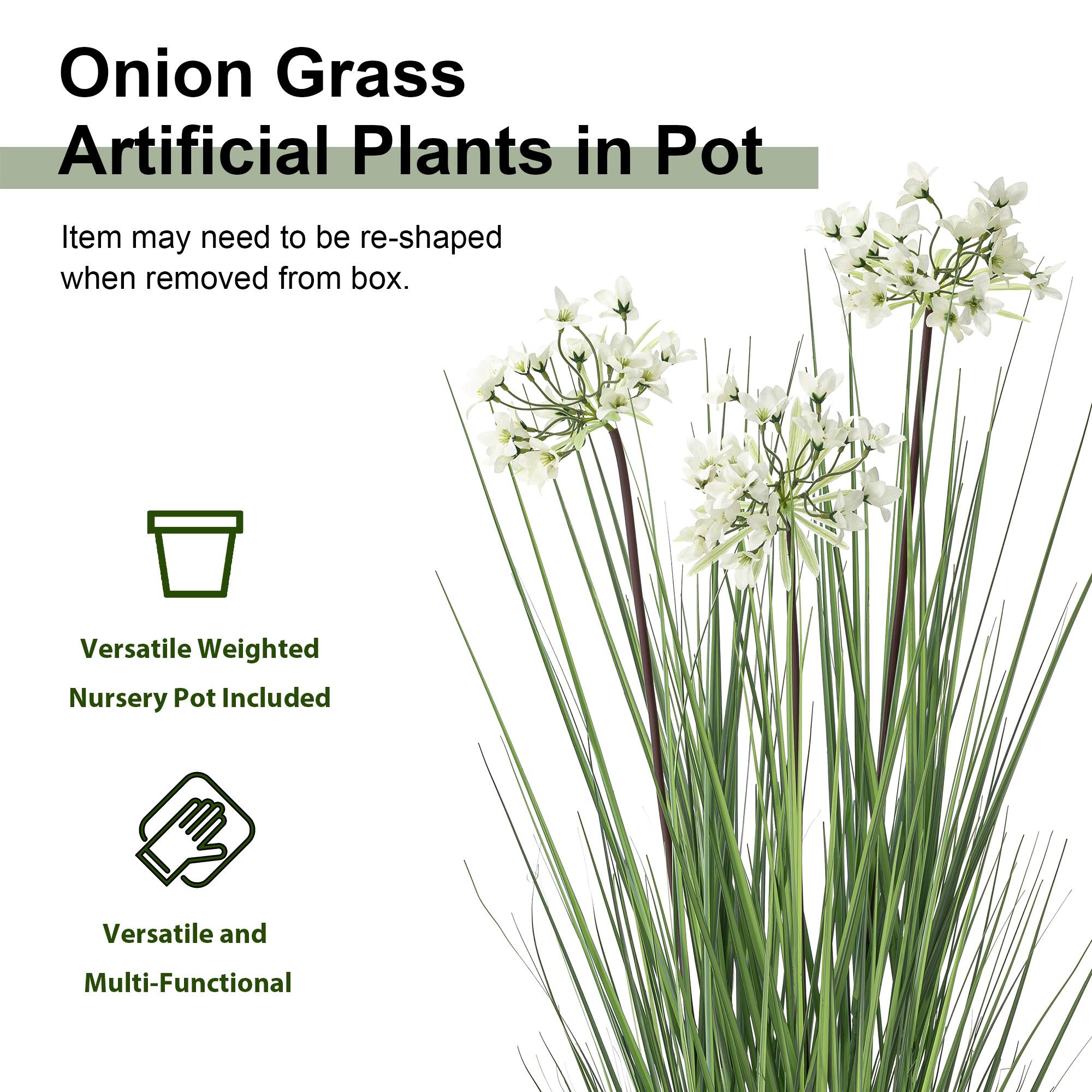 Glitzhome® 3.25ft. Faux Onion Grass Plant in Pot